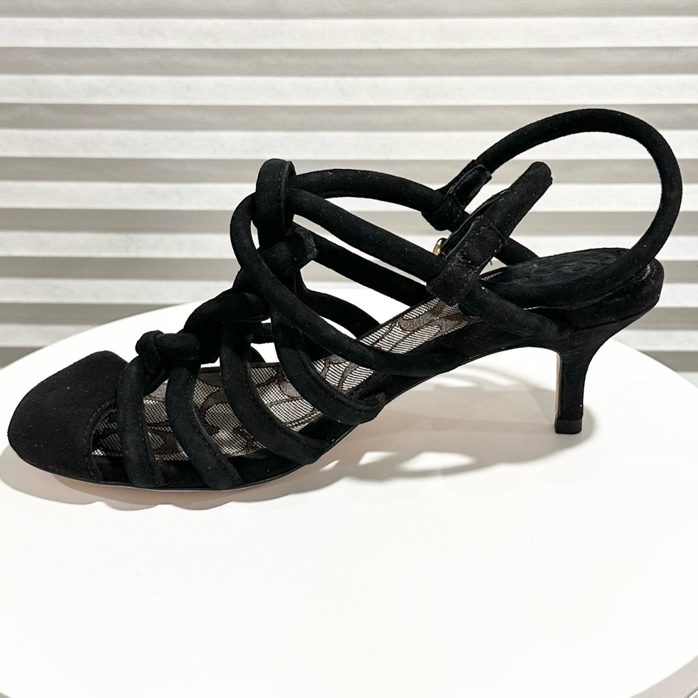 🌸COACH🌸 Black Suede Strappy Sandal Size: 5 - Picture 5 of 11